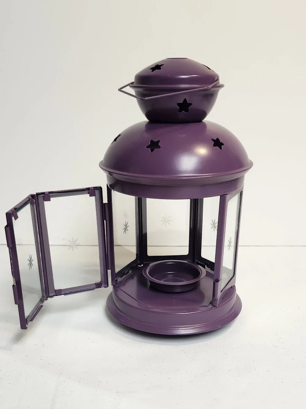 IKEA Purple Star-Cutout Metal Lantern